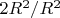 $2R^2/&pi;R^2$