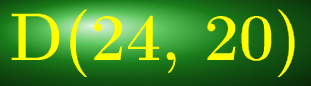 $\tikz[scale=1.5, transform shape, font=\fontsize{11}\selectfont, black!70!]{
\node at (4.79,10)[shading=ball,ball color=green!70!violet!100!, white] {\color{yellow}\Huge\textbf{D(24, 20)}}
}$