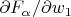 $\partial F_{\alpha}/\partial w_1$