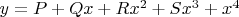 $y=P+Qx+Rx^2+Sx^3+x^4$