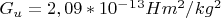 $G_u=2,09*10^-^1^3 Hm^2/kg^2$