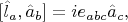 $[\hat{l}_a,\hat{a}_b]=ie_{abc}\hat{a}_c,$