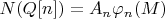 $N(Q[n])=A_n\varphi_n(M)$