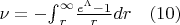 ${\nu}=-{\int}_{r}^{\infty}\frac{e^{\Lambda}-1}{r}dr  \quad  (10) $