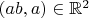 $(ab,a)\in\mathbb R^2$