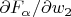 $\partial F_{\alpha}/\partial w_2$