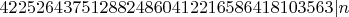 $4225264375128824860412216586418103563 | n$