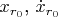 $x_{r_0}$, $\dot{x}_{r_0}$ $x_{r_0}$, $\dot{x}_{r_0}$