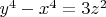 $y^4-x^4=3z^2$