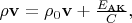 $ \rho\mathbf{v}=\rho_0\mathbf{v}+\frac{E_\text{АК}}{C},$