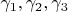 $\gamma_1, \gamma_2, \gamma_3$