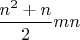 $\dfrac{n^2+n}{2}mn$