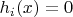 $h_i(x)=0$