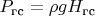 $P_\text{гс} = \rho gH_\text{гс}$