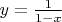 $y=\frac{1}{1-x}$